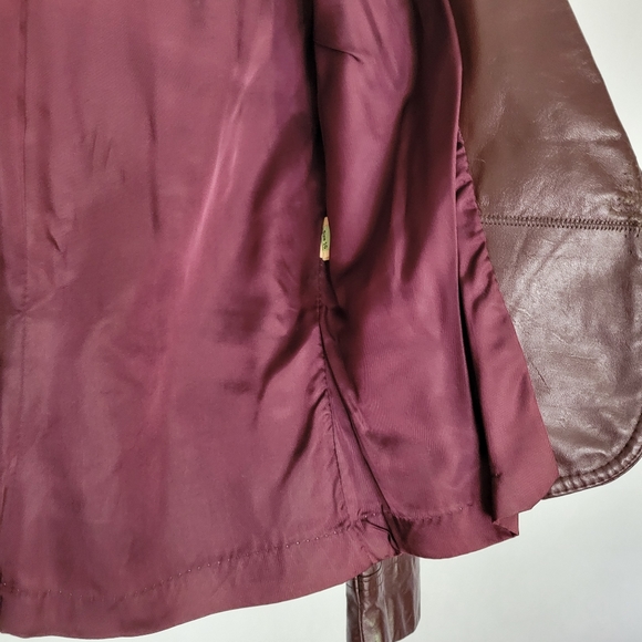 Vintage Avant Garde Leather Jacket sz 10 - Picture 9 of 11